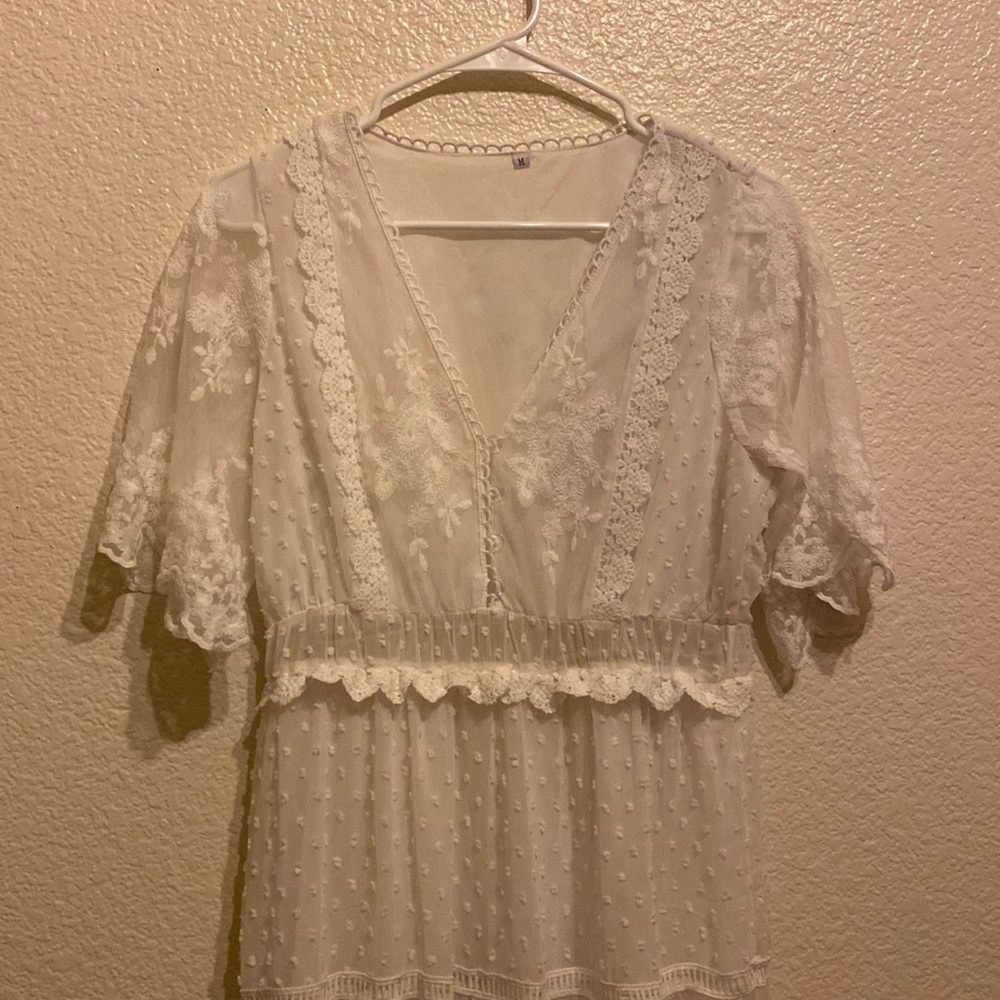 Boho Ivory maxi dress